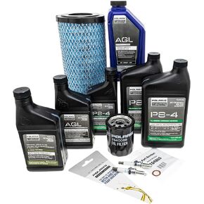 Polaris Service Kit for RZR Trail S, S 1000, GENERAL 1000, XP 1000 Models and More, Includes Demand Drive Fluid, AGL Fluid, PS-4 5W-50 Motor Oil, 1 Air Filter, 1 Oil Filter, 2 Spark Plugs - 2830544