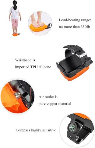 Anti Drowning Bracelet, Portable Wearable Inflatable Wristband, Emergency Float Rescue Device, Lifesaving Buoyancy Swim Bracelet for Kids Adults in Kuwait