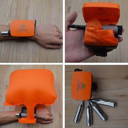 Anti Drowning Bracelet, Portable Wearable Inflatable Wristband, Emergency Float Rescue Device, Lifesaving Buoyancy Swim Bracelet for Kids Adults in Kuwait