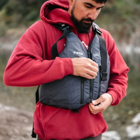 سترة النجاة ORU PFD | سترة أمان مائية، معتمدة من خفر السواحل، نوع خفر السواحل الأمريكي NRS: III، مقاس قابل للتعديل، للجنسين، خفيف الوزن، عالي الحركة، المادة: نايلون مقاوم للتمزق 400 دينير، الحجم: XS/M in Kuwait