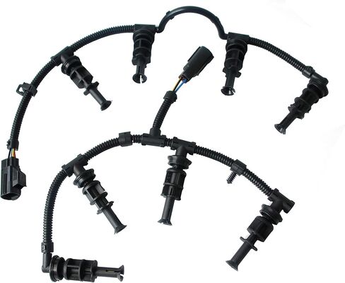 6.4L PowerstrokeDiesel Glow Plug Harnes اليسار واليمين 8C3Z-12A690-AA 8C3Z-12A690-BA يناسب Ford F250 F350 F450 F550 Super Duty 6.4L 2008-2010 in Saudi Arabia