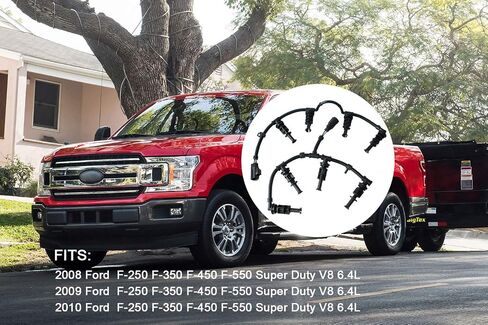 6.4L PowerstrokeDiesel Glow Plug Harnes اليسار واليمين 8C3Z-12A690-AA 8C3Z-12A690-BA يناسب Ford F250 F350 F450 F550 Super Duty 6.4L 2008-2010 in Saudi Arabia