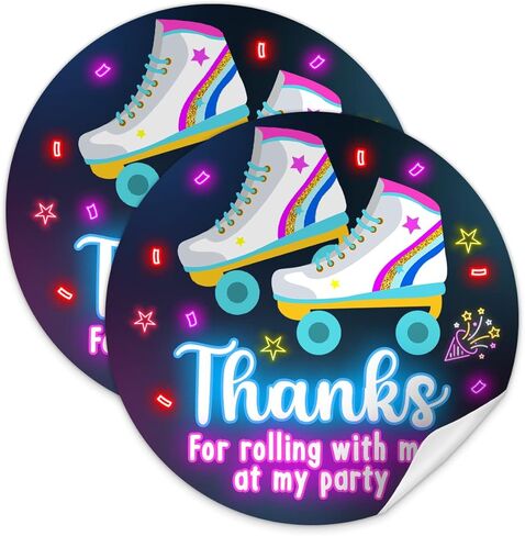 ملصقات ملصقات لحفلات التزلج على الجليد، ملصقات على شكل دائرة مقاس 2 بوصة، رائعة لهدايا الحفلات، وأختام الأظرف وحقائب الهدايا الجيدة (54 قطعة) in Kuwait