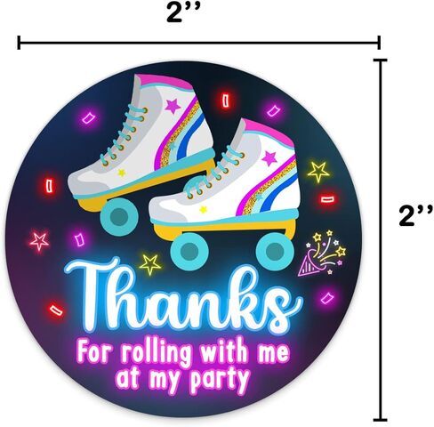 ملصقات ملصقات لحفلات التزلج على الجليد، ملصقات على شكل دائرة مقاس 2 بوصة، رائعة لهدايا الحفلات، وأختام الأظرف وحقائب الهدايا الجيدة (54 قطعة) in Kuwait
