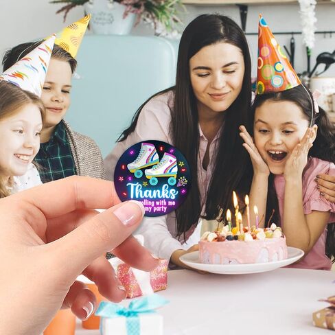 ملصقات ملصقات لحفلات التزلج على الجليد، ملصقات على شكل دائرة مقاس 2 بوصة، رائعة لهدايا الحفلات، وأختام الأظرف وحقائب الهدايا الجيدة (54 قطعة) in Kuwait