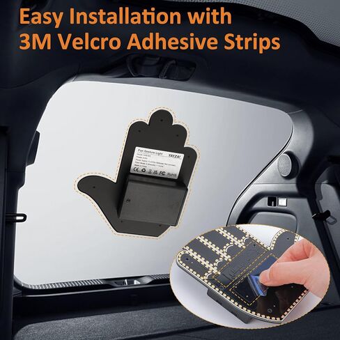 YAYZA! Finger Car Light, Car Led Sign 176 Led Beads, Car Finger Light with Remote 4-Light Modes, Roadrage Finger Light Fun Gesture for Car Accessories for Men in Saudi Arabia