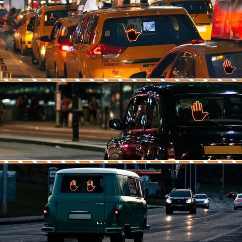 YAYZA! Finger Car Light, Car Led Sign 176 Led Beads, Car Finger Light with Remote 4-Light Modes, Roadrage Finger Light Fun Gesture for Car Accessories for Men in Saudi Arabia