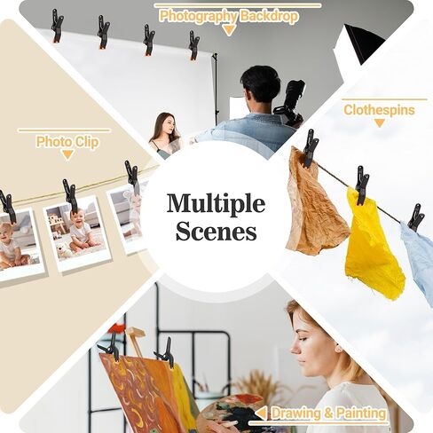 6 Pack Heavy Duty Spring Clamps Clip 4.3 Inch for Muslin/Paper Photo Studio Photography Backdrops Background in Kuwait