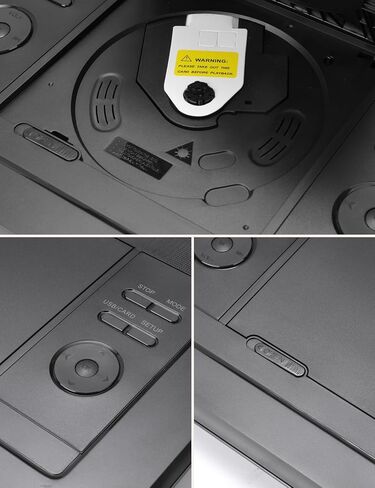 مشغل DVD محمول YOTON مقاس 17.5 بوصة مع شاشة دوارة كبيرة عالية الدقة مقاس 15.5 بوصة، وبطارية مدمجة تدوم 4-6 ساعات، للسيارة والأطفال، ومكبرات صوت استريو مزدوجة، ودعم USB/SD/AV/الصوت/لوحة الألعاب [لا يدعم Blu-Ray] in Kuwait