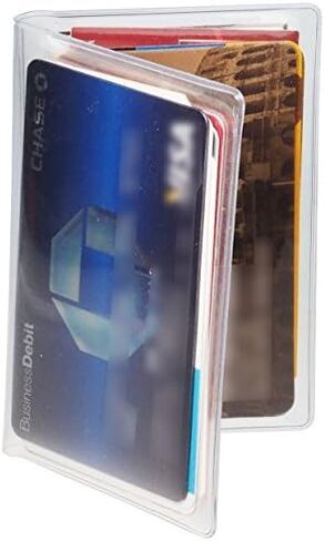 uGems® 6 Wallets Credit Card Protector Folding Sleeve Clear 12 mil (6) in Saudi Arabia