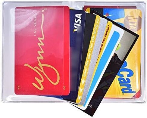 uGems® 6 Wallets Credit Card Protector Folding Sleeve Clear 12 mil (6) in Saudi Arabia
