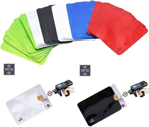 JUMISEE (60 حزمة) أكمام حجب RFID ثلاثية الأبعاد، حامل للبطاقات، محفظة مضادة للسرقة، حافظة حماية لبطاقات الائتمان، حافظة آمنة لمنع سرقة الهوية in Kuwait