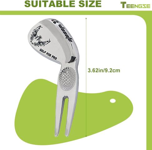 3PCS Golf Divot Repair Tool with Sand Wedge Design, Divot Fork with Eagle Pattern, 3-in-1 Golf Multitool, Ball Marker and Cleaning Dirt in The Club Groove, Best Gift for Golf Lover in Kuwait