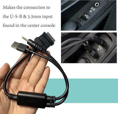 كابل شحن AUX للسيارة متوافق مع Mini KIA Hyundai، محول صوت USB 3.5 ملم لجهاز i4 Pod in Kuwait