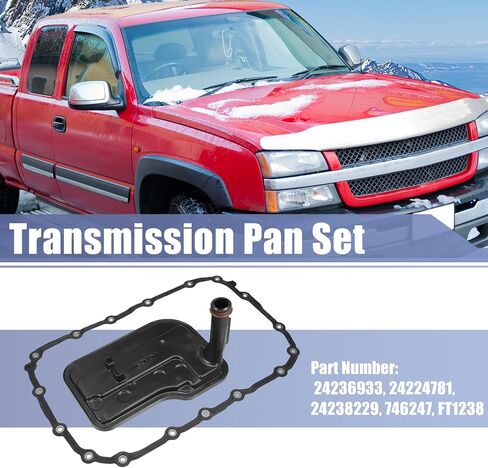 X AUTOHAUX 1 Set 24236933 24224781 Transmission Filter Oil Pan Gasket Kit for Chevrolet Silverado 1500 2008-2016 TF289 in Saudi Arabia