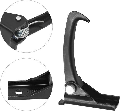 Hood Safety Catch Hook Replacement for Wrangler JK 3.6L 3.8L 2007-2018 Replace# 55395654AA (Black) in Saudi Arabia