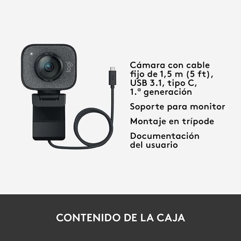 Logitech StreamCam Plus Webcam with Tripod (Graphite) (Renewed) in Saudi Arabia
