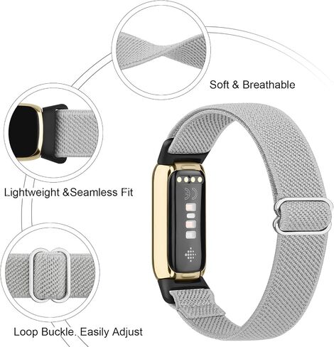 سوار Meliya متوافق مع أحزمة Fitbit Luxe للنساء والرجال، سوار معصم مرن ناعم من النايلون بديل لحزام رياضي لمتتبع اللياقة البدنية Fitbit Luxe in Saudi Arabia
