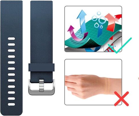 SKYLET متوافق مع أساور Fitbit Blaze للرجال والنساء، 3 قطع من سوار معصم رياضي بديل من السيليكون الرياضي الناعم مع إطار من الفولاذ المقاوم للصدأ متوافق مع سوار Fitbit Blaze in Kuwait