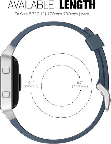 SKYLET متوافق مع أساور Fitbit Blaze للرجال والنساء، 3 قطع من سوار معصم رياضي بديل من السيليكون الرياضي الناعم مع إطار من الفولاذ المقاوم للصدأ متوافق مع سوار Fitbit Blaze in Kuwait