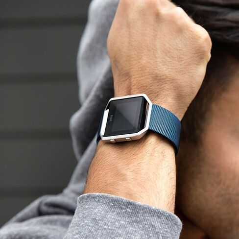 SKYLET متوافق مع أساور Fitbit Blaze للرجال والنساء، 3 قطع من سوار معصم رياضي بديل من السيليكون الرياضي الناعم مع إطار من الفولاذ المقاوم للصدأ متوافق مع سوار Fitbit Blaze in Kuwait