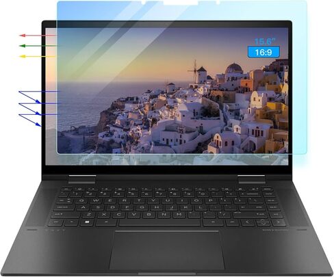 iKammo 2 Pack 15.6 بوصة واقي شاشة لشاشة HP ENVY x360 2 في 1 تعمل باللمس 15-ey 15-ew Series 15-ey0013dx 15-ey0023dx 15-ew0013dx 15-ew0023dx فلتر شاشة كمبيوتر مضاد للضوء الأزرق غير اللامع in Kuwait