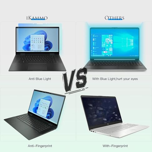 iKammo 2 Pack 15.6 بوصة واقي شاشة لشاشة HP ENVY x360 2 في 1 تعمل باللمس 15-ey 15-ew Series 15-ey0013dx 15-ey0023dx 15-ew0013dx 15-ew0023dx فلتر شاشة كمبيوتر مضاد للضوء الأزرق غير اللامع in Kuwait