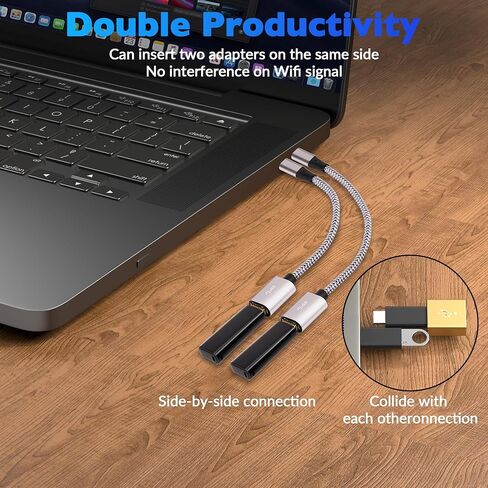 USB to Micro USB Adapter 2 Pack, Unidirectional Micro USB Male to USB Female 2.0 OTG On-The-Go Cable Converter, Nylon Braided, Aluminum Shells for S7 LG, Flash Drive, Mouse, Keyboard, Game Controller in Kuwait