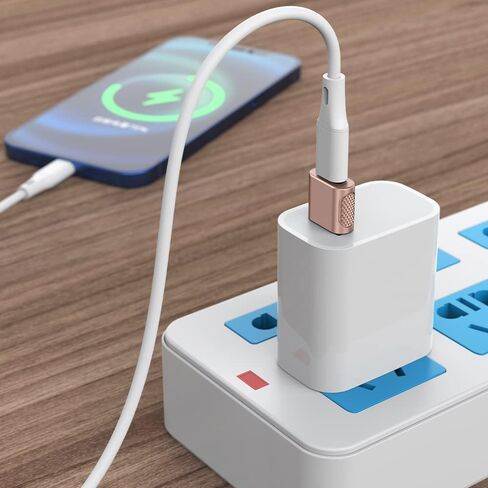 USB-C Female to USB-A Male Adapter (2-Pack), 18W Fast Charging, 480Mbps Data Transfer, Audio & CarPlay Support, Durable Zinc Alloy Metal Converter - Rose Gold in Kuwait