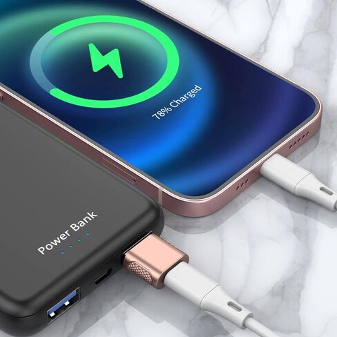 USB-C Female to USB-A Male Adapter (2-Pack), 18W Fast Charging, 480Mbps Data Transfer, Audio & CarPlay Support, Durable Zinc Alloy Metal Converter - Rose Gold in Kuwait