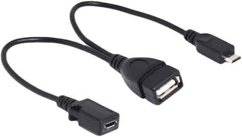 كابل Micro USB OTG 2 في 1 مع محول طاقة OTG بديل لجهاز Fire Stick 4K، Playstation Classic، جهاز مضيف Android - عبوتان in Saudi Arabia