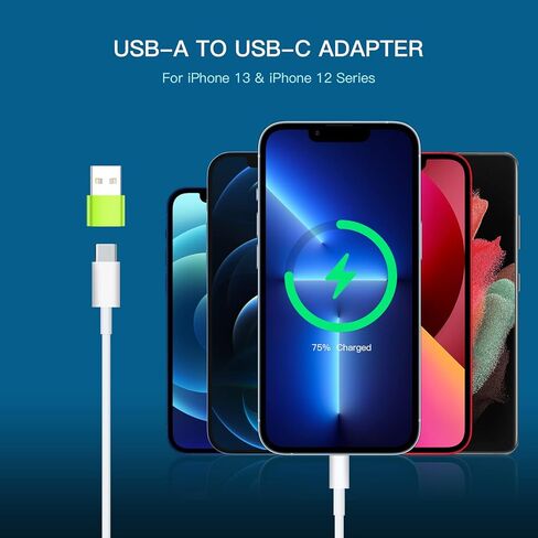 yootech محول USB C أنثى إلى USB ذكر 4 حزم، محول USB إلى USB C، محول شاحن طاقة من النوع C لهاتف iPhone 15 14 13 12 Pro Max Plus، لساعة Apple Watch Series 9 8 7، لأجهزة Airpods والمزيد، رمادي in Kuwait