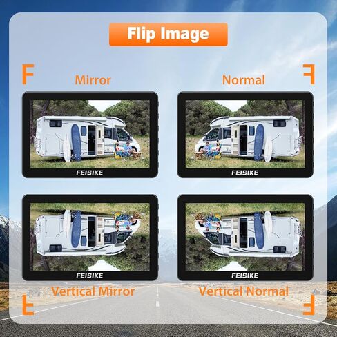 كاميرا احتياطية RV التوصيل والتشغيل اللاسلكي: شاشة شاشة مقسمة مقاس 7 بوصات مع كاميرا ومحول لسيارات RVs السلكية مسبقًا، 1080 بكسل، كاميرا احتياطية للرؤية الليلية بالأشعة تحت الحمراء بلوتوث RV للتخييم والمقطورة وما إلى ذلك in Kuwait