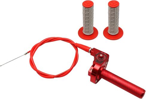Throttle Grip Motorcycle 7/8" 22mm CNC Aluminum Quick Twister with Throttle Cable and Handlebar Grip for CRF50 KLX SSR TTR 110 125 150 200 250cc Dirt Pit Bike ATV Mini Bike in Saudi Arabia