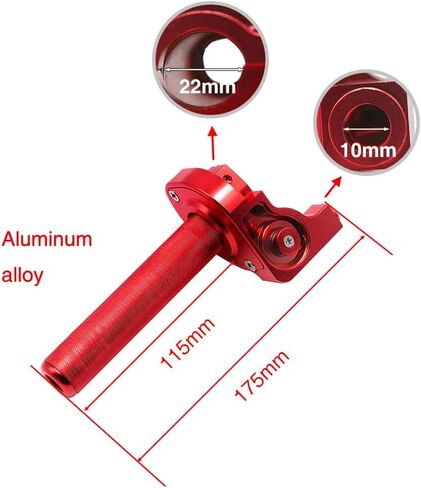 Throttle Grip Motorcycle 7/8" 22mm CNC Aluminum Quick Twister with Throttle Cable and Handlebar Grip for CRF50 KLX SSR TTR 110 125 150 200 250cc Dirt Pit Bike ATV Mini Bike in Saudi Arabia