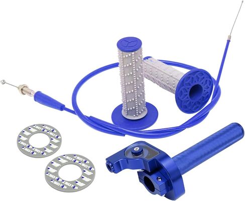 Throttle Grip Motorcycle 7/8" 22mm CNC Aluminum Quick Twister with Throttle Cable and Handlebar Grip for CRF50 KLX SSR TTR 110 125 150 200 250cc Dirt Pit Bike ATV Mini Bike in Saudi Arabia