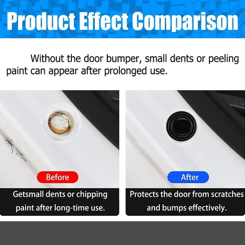 deemars 10 Pcs Car Door Shock Absorber, Car Door Shock Absorbing PVC Gaskets, Door Edge Guard Bumper Cushion, Car Door Soundproof Stickers-Collision Gasket Car Accessories Fit All Cars in Saudi Arabia