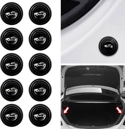 deemars 10 Pcs Car Door Shock Absorber, Car Door Shock Absorbing PVC Gaskets, Door Edge Guard Bumper Cushion, Car Door Soundproof Stickers-Collision Gasket Car Accessories Fit All Cars in Saudi Arabia