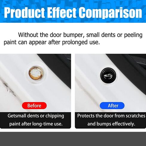 deemars 10 Pcs Car Door Shock Absorber, Car Door Shock Absorbing PVC Gaskets, Door Edge Guard Bumper Cushion, Car Door Soundproof Stickers-Collision Gasket Car Accessories Fit All Cars in Saudi Arabia