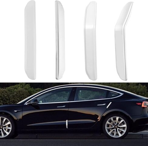 Compatible with Tesla Model 3 Door Edge Guards Protector,4 Pcs Black Car Door Anti-Collision Strips for Model 3 2017 2018 2019 2020 2021 2022 2023 Scratch Guard Model 3 Door Protector Strip in Kuwait