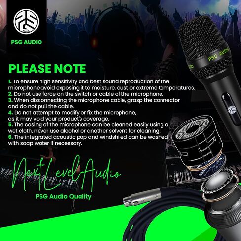 ميكروفون ديناميكي C350 مع كبسولة قلبية فائقة وكابل XLR إلى 1/4، مُحسّن لجميع التطبيقات الصوتية، ويقلل من التعامل مع الضوضاء دون المساس بجودة الصوت (مصمم في الولايات المتحدة الأمريكية) in Kuwait