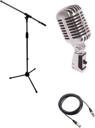 Shure 55SH Microphone Bundle with Mic Boom Stand and XLR Cable in Saudi Arabia