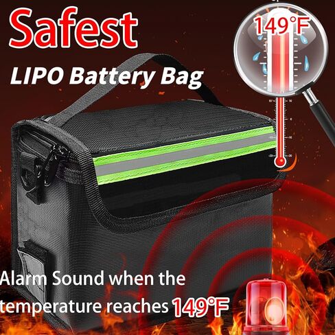 حقيبة بطارية ليبو شحن آمن ومضادة للحريق مع إنذار، حقيبة تخزين بطارية ليبو مرئية في الظلام مع شرائط عاكسة، حقيبة صندوق حماية بطارية ليبو ذات سعة كبيرة in Kuwait