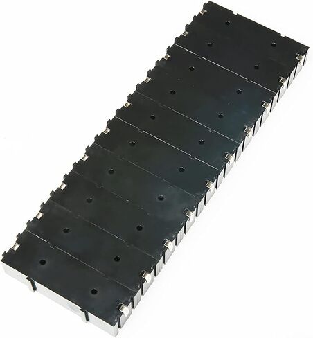 10-Pack AAA Battery Holder, Flexible 1-Slot, Interlockable Design, Customizable for Series & Parallel, Compact & Robust for DIY Projects, Black in Saudi Arabia