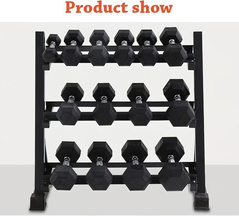 Dumbbell Rack, 3 Tier Dumbell Stand, Heavy Duty Weight Storage Rack for Home Gym Fitness, 1000lb Capacity in Saudi Arabia