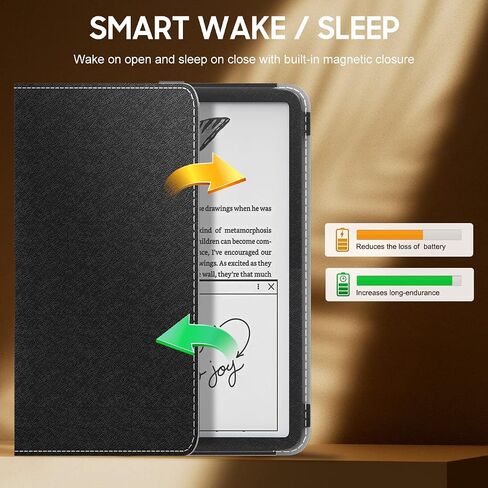 حافظة MoKo لجهاز Amazon Kindle Scribe 2022 الإصدار 10.2 بوصة، الجيل الأول، حافظة نحيفة من جلد البولي يوريثان مع خاصية الاستيقاظ/السكون التلقائي لقارئ Kindle Scribe الإلكتروني 2022، غابة خضراء in Kuwait