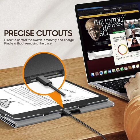 حافظة MoKo لجهاز Amazon Kindle Scribe 2022 الإصدار 10.2 بوصة، الجيل الأول، حافظة نحيفة من جلد البولي يوريثان مع خاصية الاستيقاظ/السكون التلقائي لقارئ Kindle Scribe الإلكتروني 2022، غابة خضراء in Kuwait