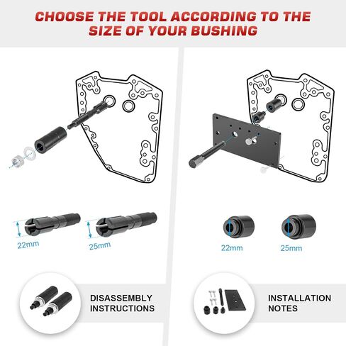 Dasen Inner Cam Bearing Installer and Puller Tools Compatible with 1999-2017 HARLEY DAVIDSON 88/93/96/103/110 ALL TWIN CAM YEARS in Saudi Arabia