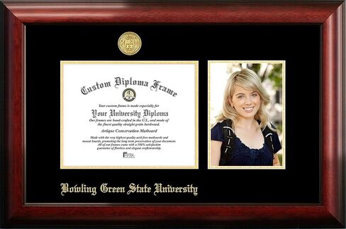 NCAA Bowling Green Falcons Unisex Bowling Green State 9 x 7 Inches Gold Embossed Diploma Frame with 5 x 7 Inches Portrait Gold Embossed Diploma Frame with 5 x 7 Inches Portrait Brown One Size in Saudi Arabia
