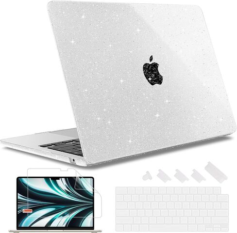 May Chen متوافق مع حافظة M3 MacBook Air 13.6 بوصة 2022 2023 2024 A3113 A2681 M2 Chip، حافظة بلاستيكية صلبة لجهاز MacBook Air 13.6 بوصة مع شاشة Retina سائلة تناسب معرف اللمس، لمعان شفاف in Kuwait